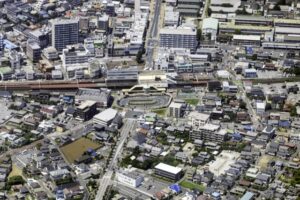 四街道駅周辺を空撮