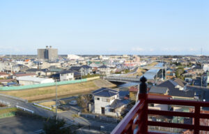 浪切不動院から見える山武市の街並み