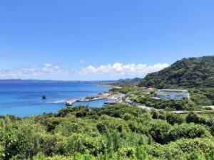市内、洲埼灯台から見た風景